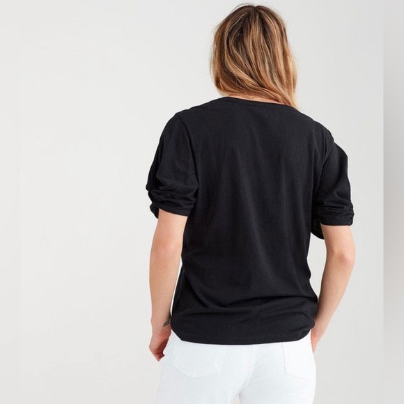 7 For All Mankind Twist Sleeve Tee, Size M - Picture 4 of 11